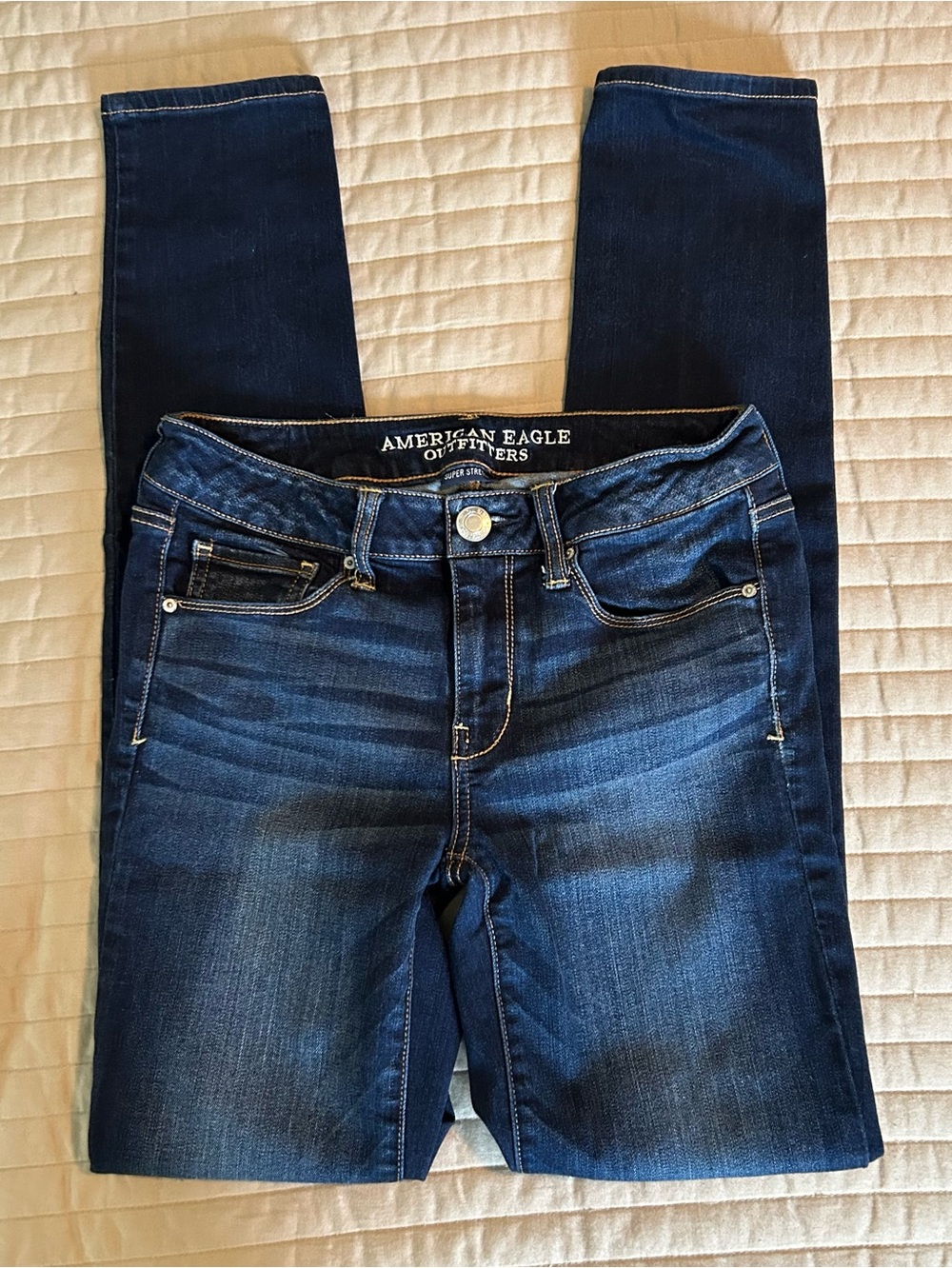 American Eagle Outfitters Dark Blue Super Stretch Skinny Jeans